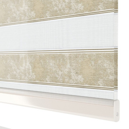 Gold Plain Zebra Roller Blind