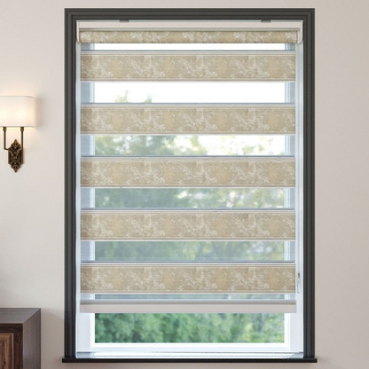 Gold Plain Zebra Roller Blind