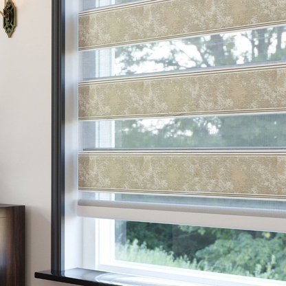 Gold Plain Zebra Roller Blind