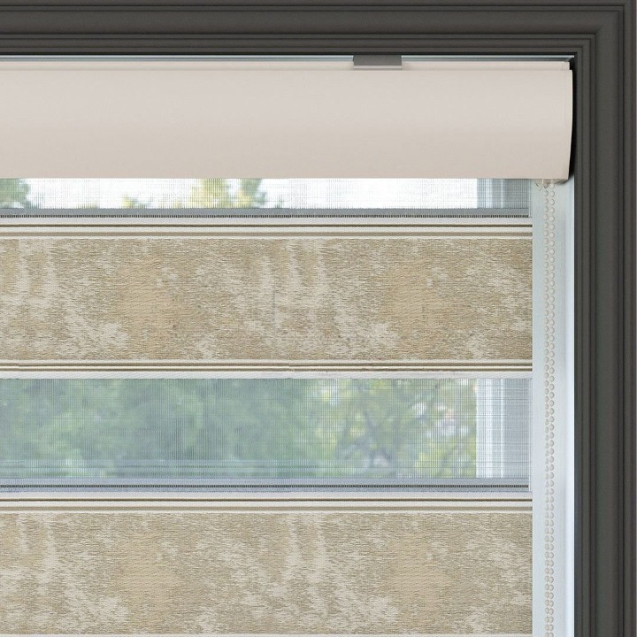 Gold Plain Zebra Roller Blind