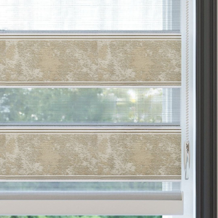 Gold Plain Zebra Roller Blind