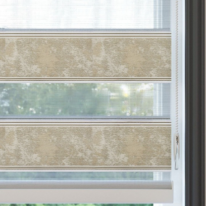 Gold Plain Zebra Roller Blind