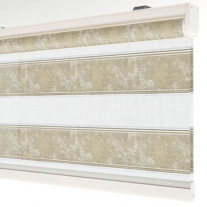 Gold Plain Zebra Roller Blind