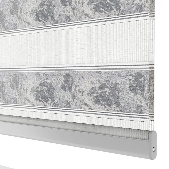 Grey Plain Zebra Roller Blind