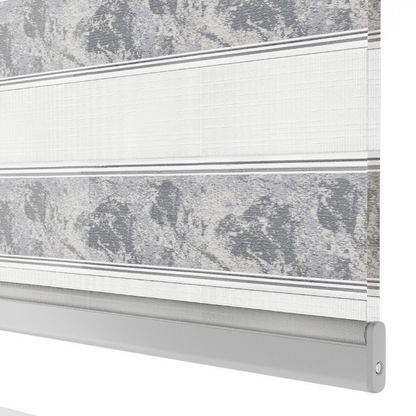Grey Plain Zebra Roller Blind