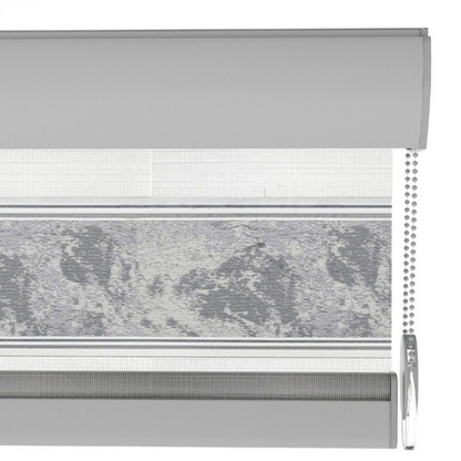 Grey Plain Zebra Roller Blind