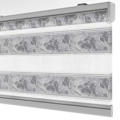 Grey Plain Zebra Roller Blind