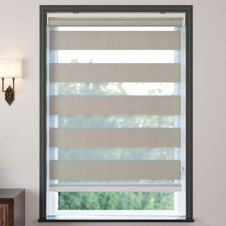 Latte Plain Zebra Roller Blind