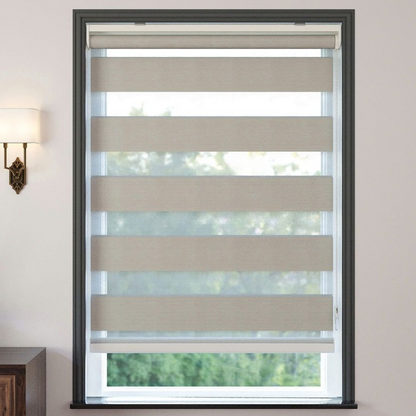 Latte Plain Zebra Roller Blind