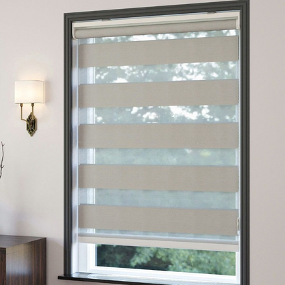 Latte Plain Zebra Roller Blind