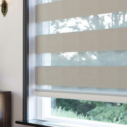 Latte Plain Zebra Roller Blind