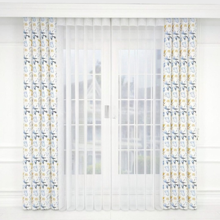 Teddy Bear Print Vertical Sheer Blind