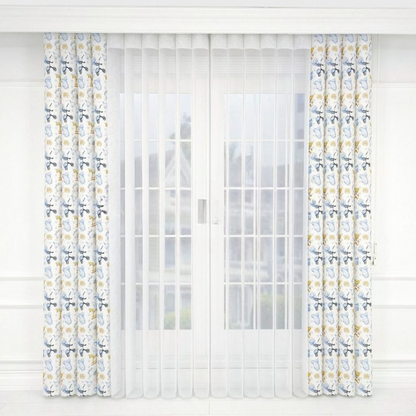 Teddy Bear Print Vertical Sheer Blind