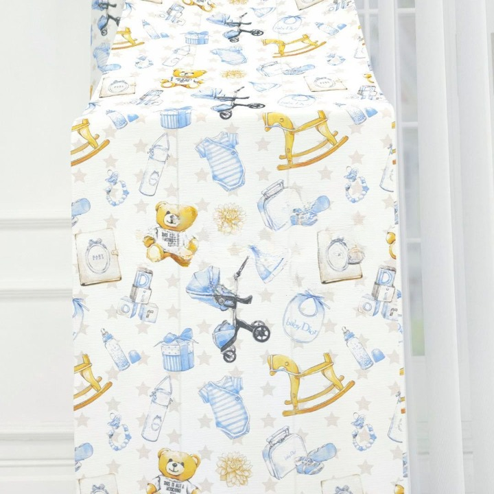 Teddy Bear Print Vertical Sheer Blind