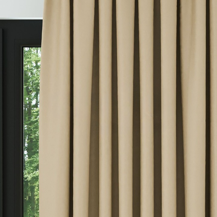 Beige Thermal Insulated Blackout Curtains