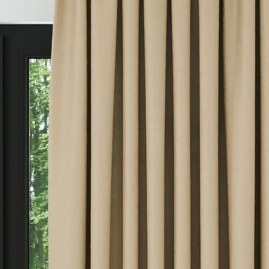 Beige Thermal Insulated Blackout Curtains