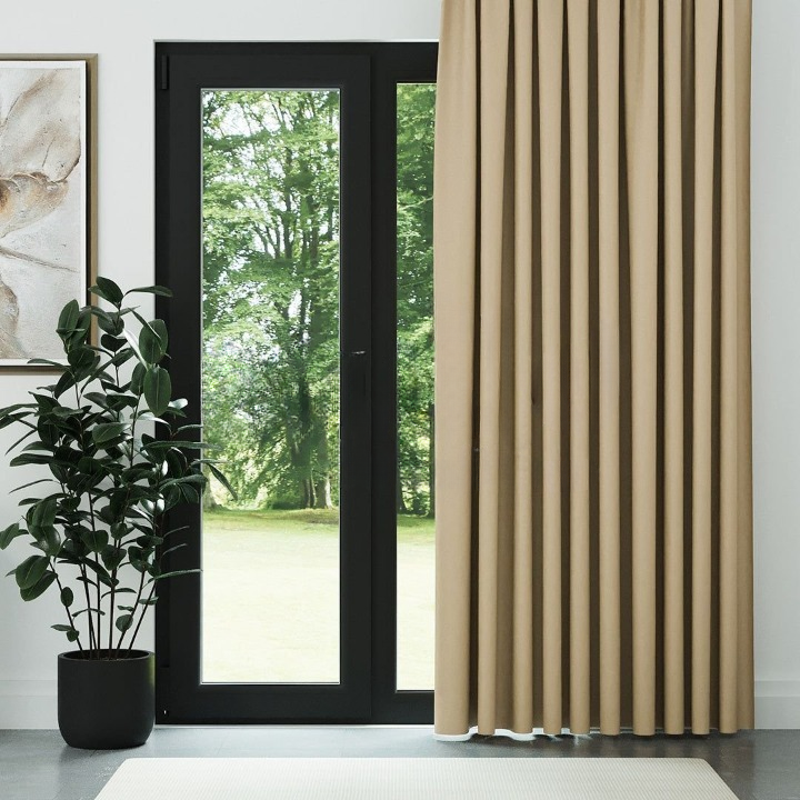 Beige Thermal Insulated Blackout Curtains