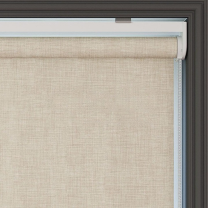 Beige Linen Textured Blackout Roller Blinds