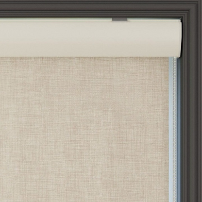 Beige Linen Textured Blackout Roller Blinds