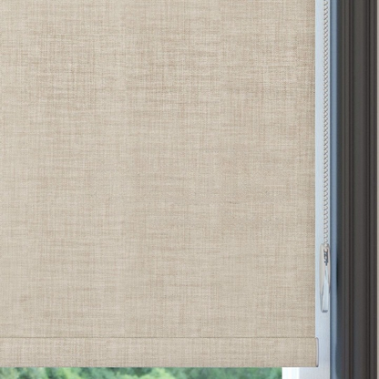 Beige Linen Textured Blackout Roller Blinds