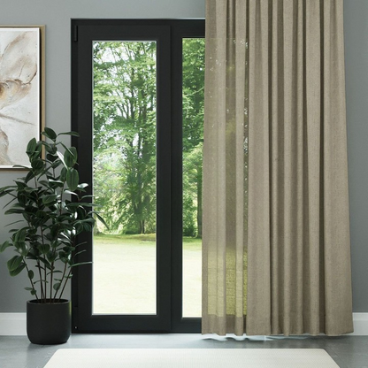 Begie Shimmering Plain Sheer Curtain