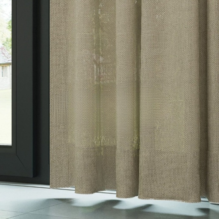 Begie Shimmering Plain Sheer Curtain