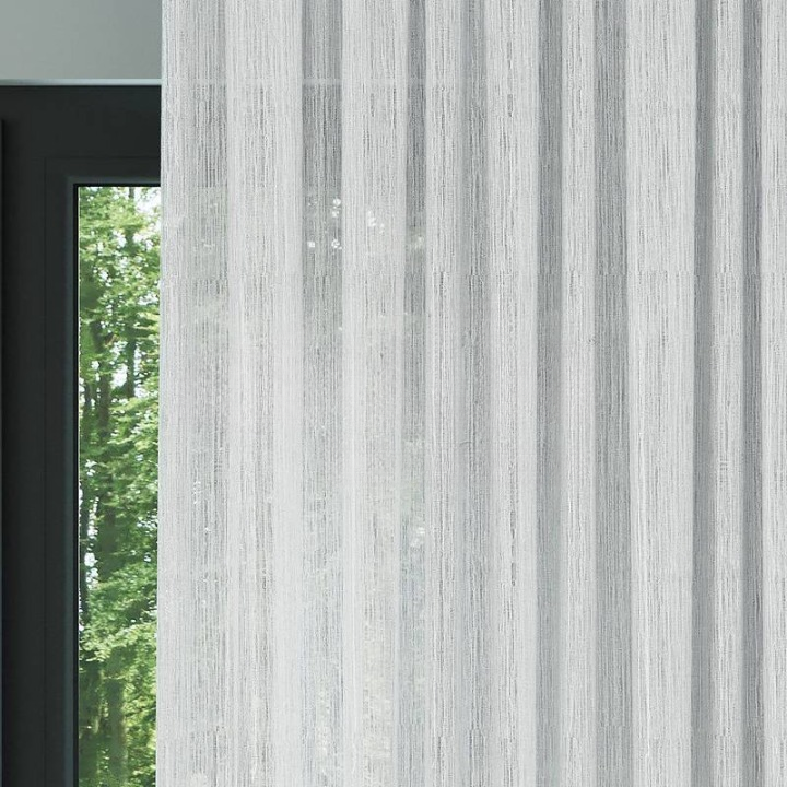 White Bark Textured Sheer Curtain