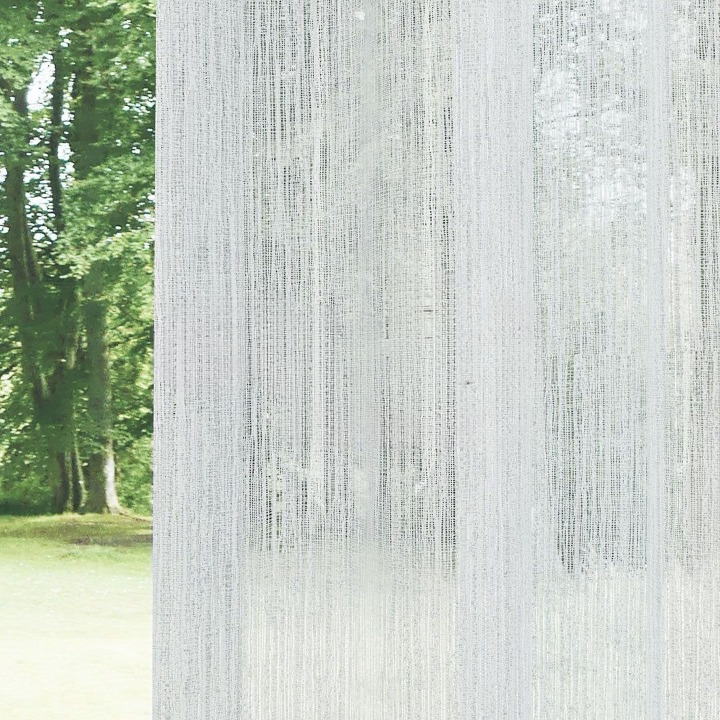 White Bark Textured Sheer Curtain