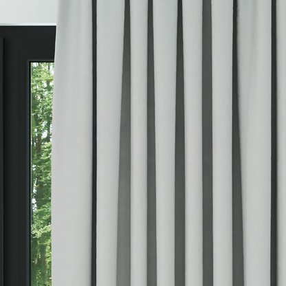 White Thermal Insulated Blackout Curtains