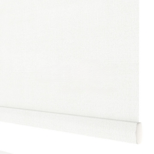 White Linen Textured Blackout Roller Blinds