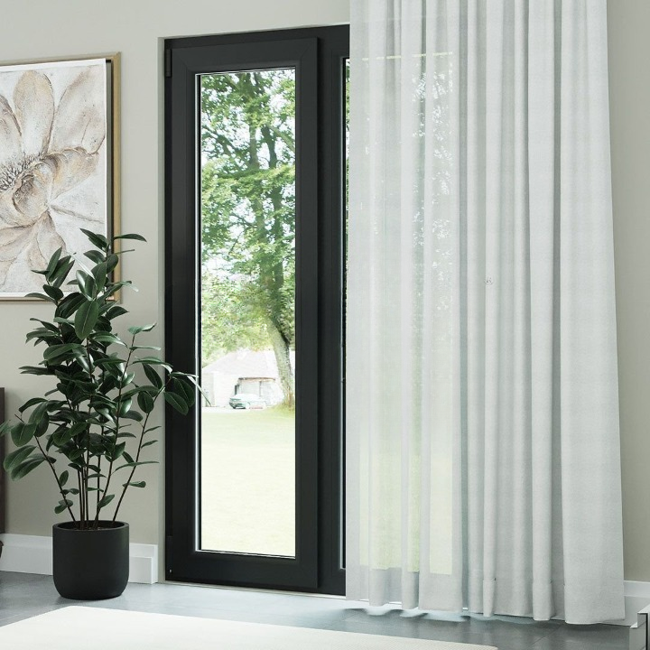 White High Density Silk Crepe Plain Sheer Curtain