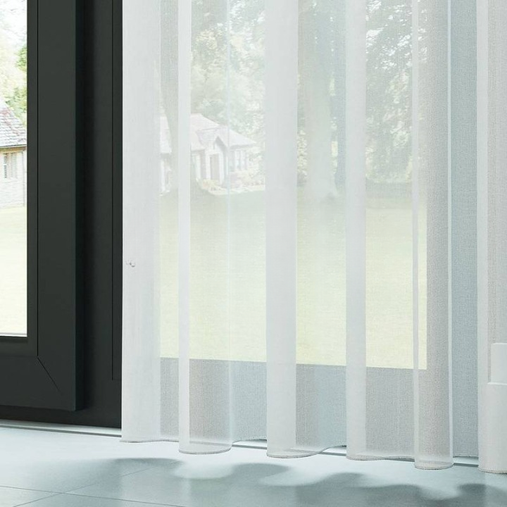 Modern White Soft Crepe Textured Sheer Curtain