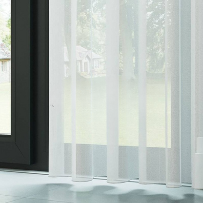 Modern White Soft Crepe Textured Sheer Curtain