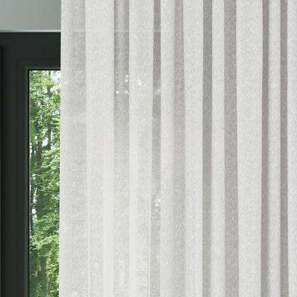 White Soft Touch Linen Look Sheer Curtain