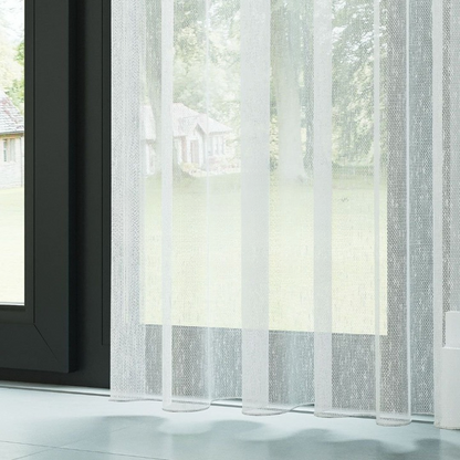 White Shantung Textured Sheer Curtain