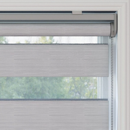 Silver Plain Zebra Roller Blind