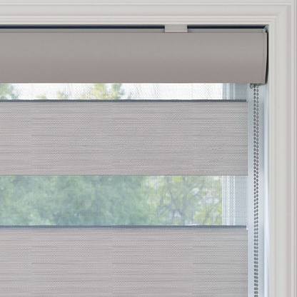 Silver Plain Zebra Roller Blind