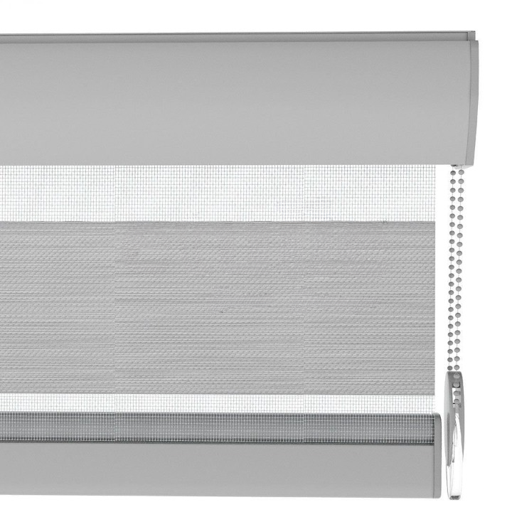 Silver Plain Zebra Roller Blind