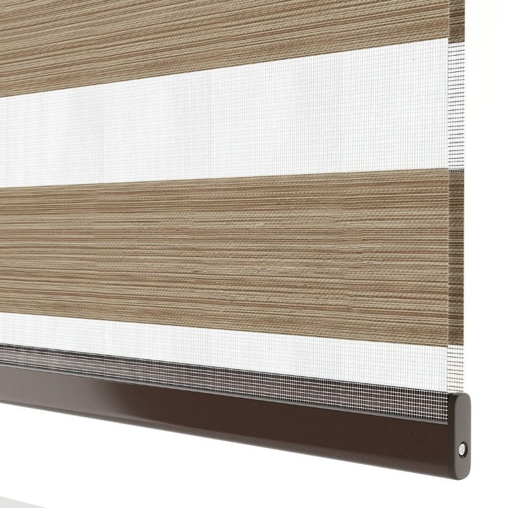 Light Brown Plain Zebra Roller Blind