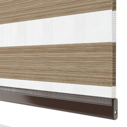 Light Brown Plain Zebra Roller Blind