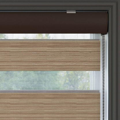 Light Brown Plain Zebra Roller Blind
