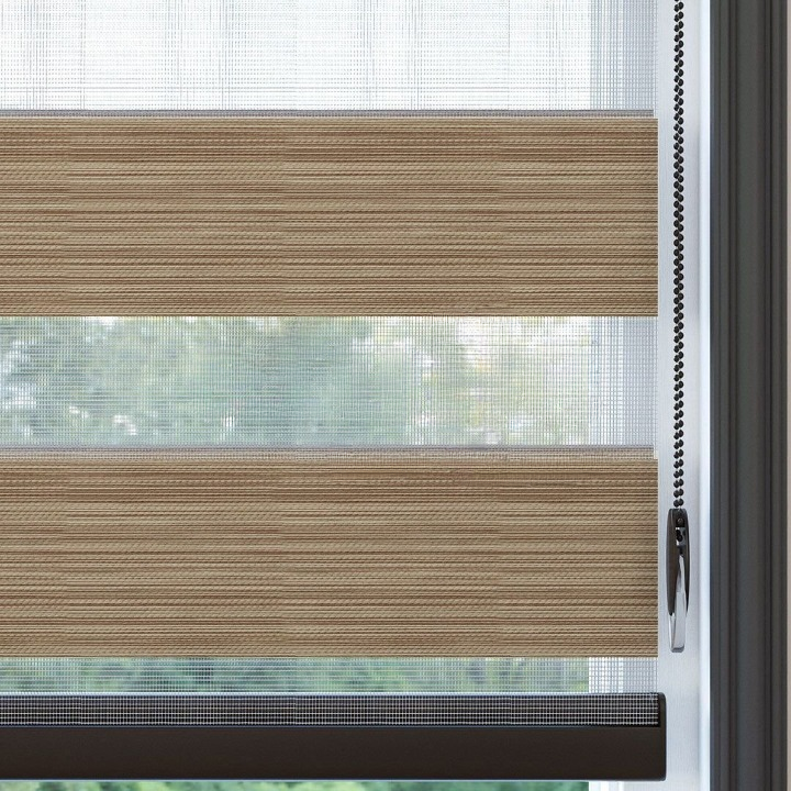 Light Brown Plain Zebra Roller Blind