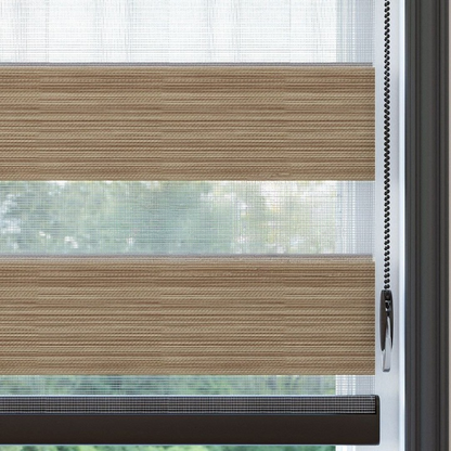 Light Brown Plain Zebra Roller Blind