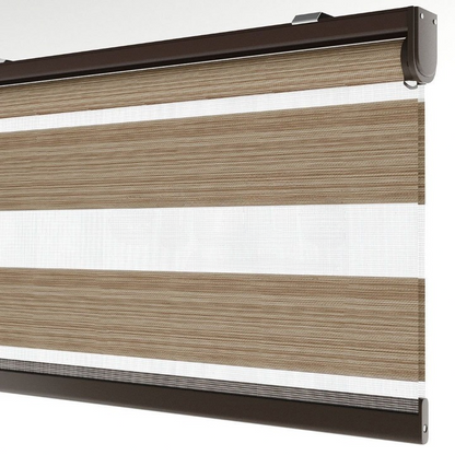 Light Brown Plain Zebra Roller Blind