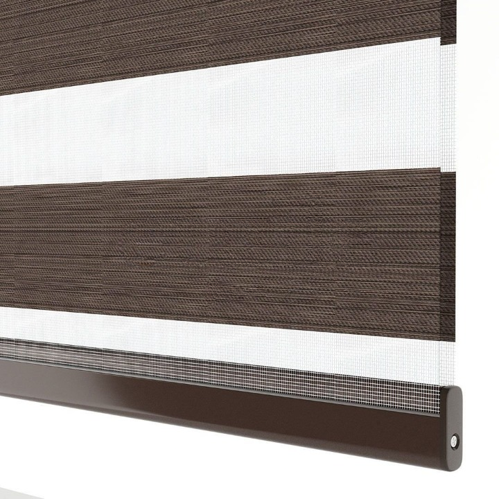 Chocolate Plain Zebra Roller Blind