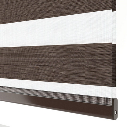 Chocolate Plain Zebra Roller Blind