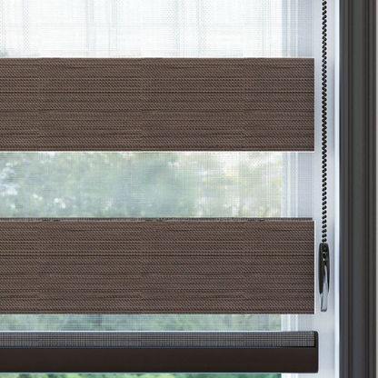 Chocolate Plain Zebra Roller Blind