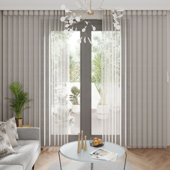 Bonito Cationic Vertical Sheer Blind