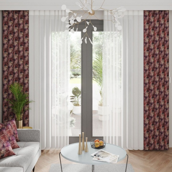 Carpet Print Vertical Sheer Blind