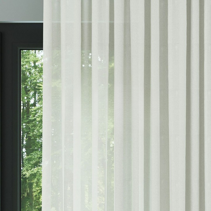 Modern Ecru Soft Crepe Textured Sheer Curtain